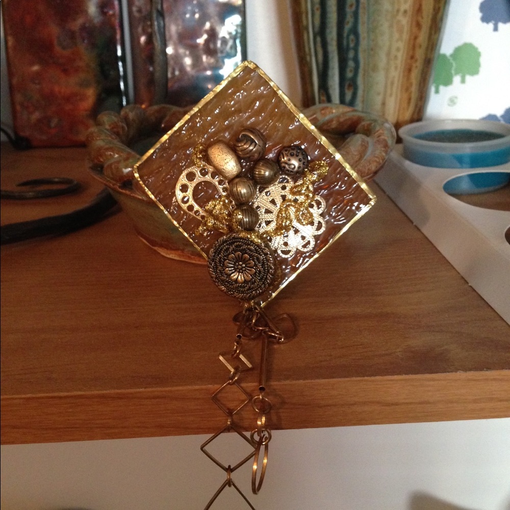 Hand-Made Stained Glass Brooch